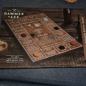 Drinkopoly Board Game with Brown and White Design